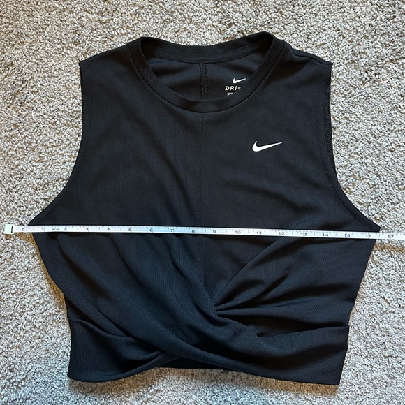 Nike Women’s Black Dri-FIT Twist-Front Sleeveless Top - Picture 7 of 8